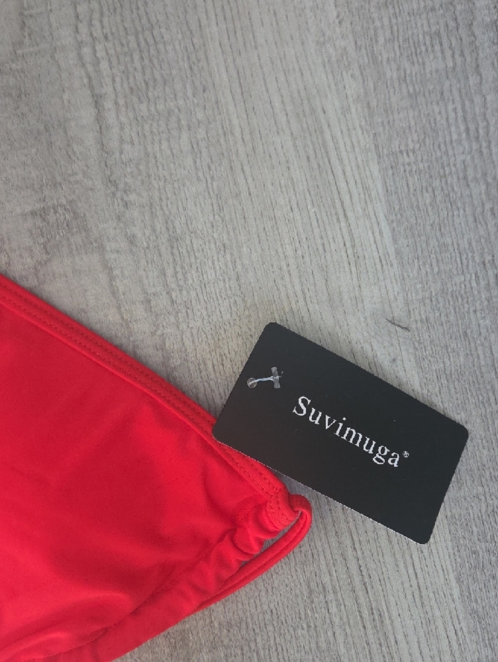 Red Triangle String Bikini Top - Picture 2 of 4
